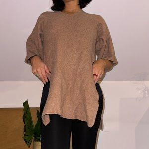 BCBGMAXAZRIA Merino Wool Sweater W/ Side Slits